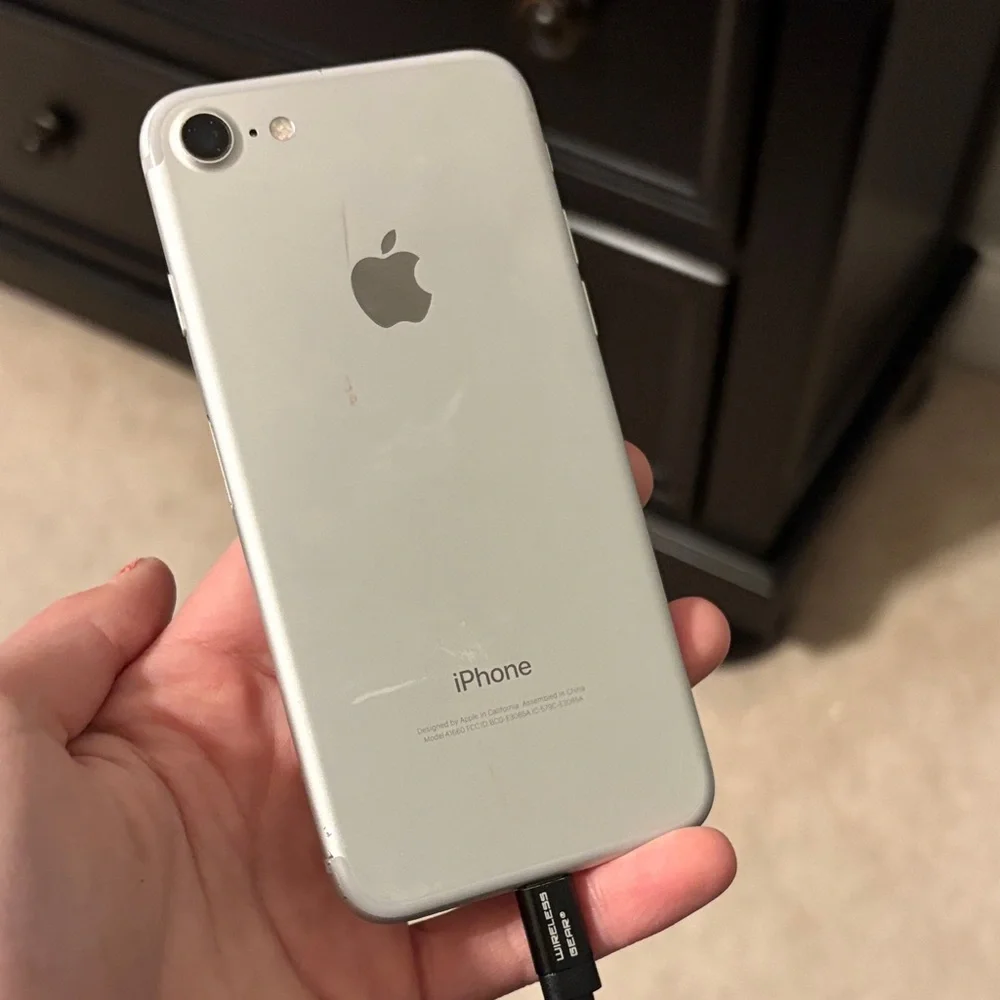Broken Apple iPhone - Silver and Black